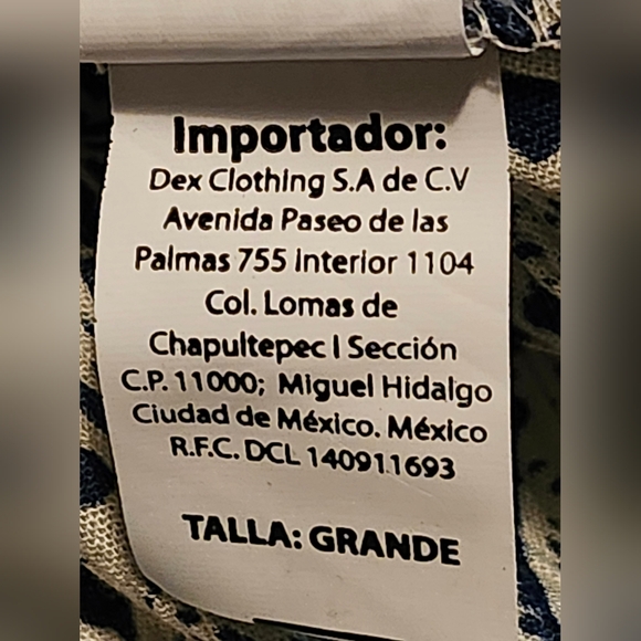 DEVOTED Patterned Midi Tiered Dress with Short Ruffled Sleeves. Size Large. - Picture 15 of 15